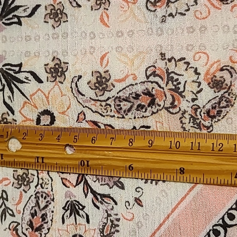 Floral Patterned Scarf Fabric - Picture 2 of 7
